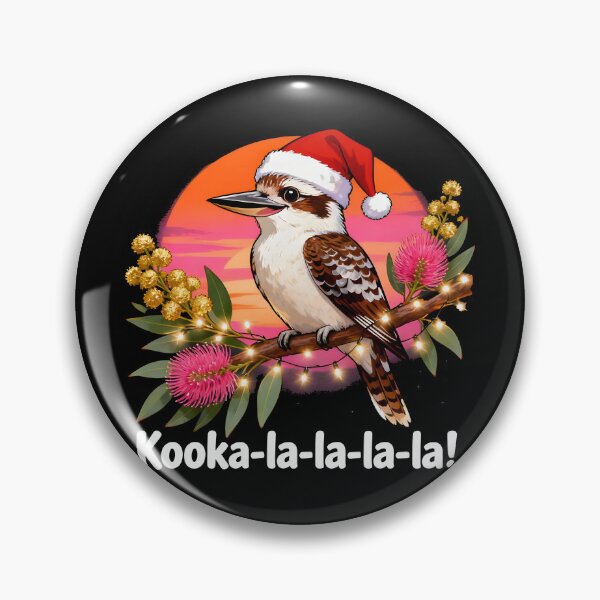 Item preview, xmas kookaburra Festive Christmas Kookaburra on Eucalyptus Branch – Kooka-la-la-la-la designed and sold by Uglyandcute.