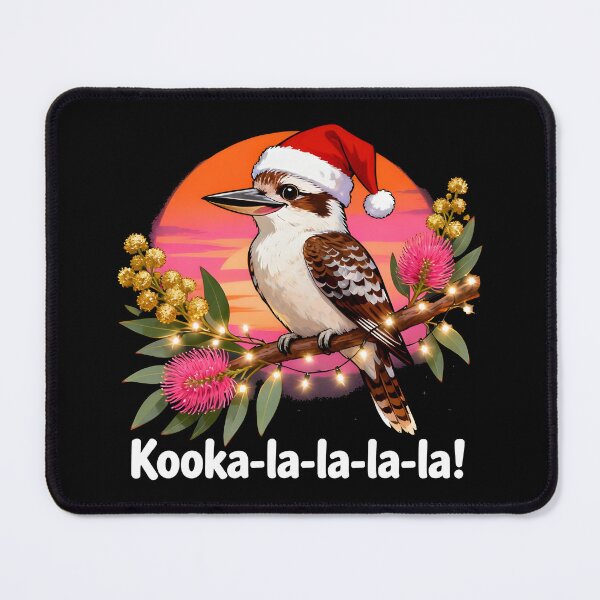 Item preview, xmas kookaburra Festive Christmas Kookaburra on Eucalyptus Branch – Kooka-la-la-la-la designed and sold by Uglyandcute.