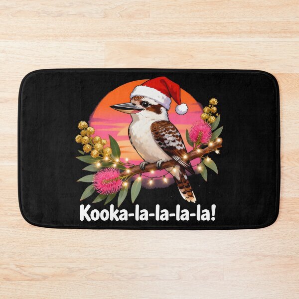 Item preview, xmas kookaburra Festive Christmas Kookaburra on Eucalyptus Branch – Kooka-la-la-la-la designed and sold by Uglyandcute.