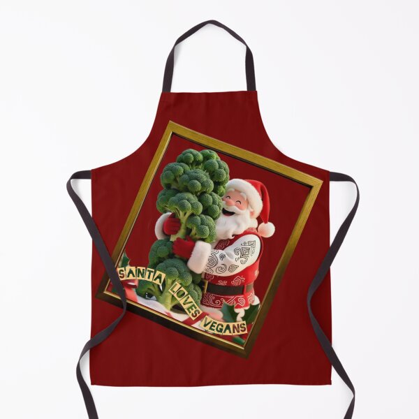 Item preview, Santa Loves Vegans – Cute Christmas Vegan Santa With Broccoli Art designed and sold by @majovegana.