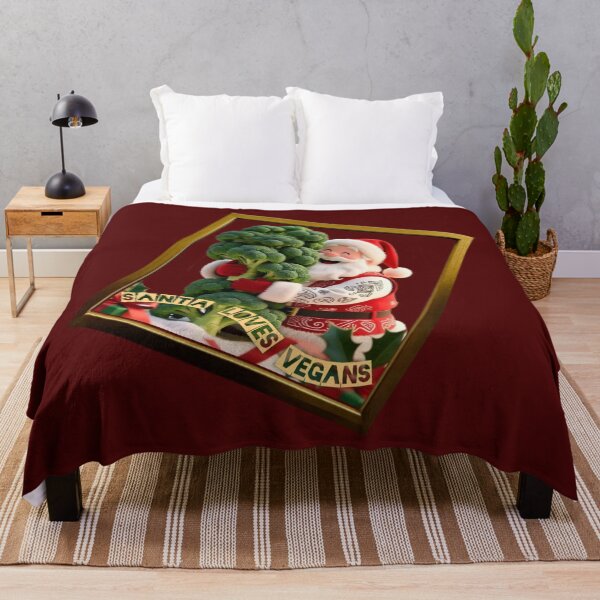 Item preview, Santa Loves Vegans – Cute Christmas Vegan Santa With Broccoli Art designed and sold by @majovegana.