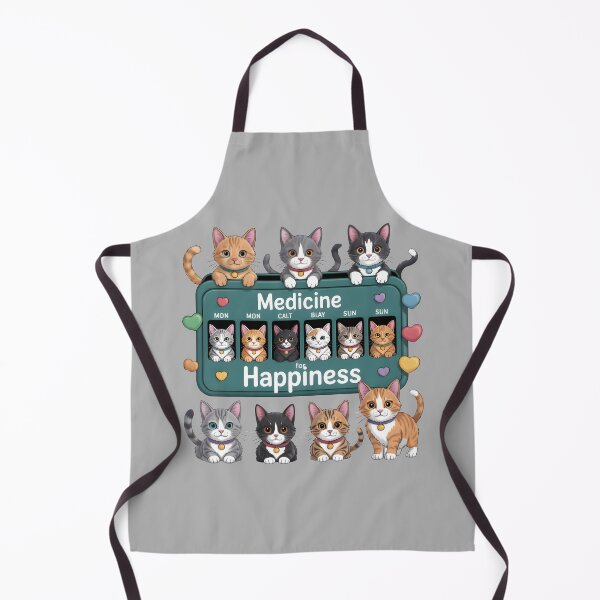 Item preview, Medicine for Happiness – Cat-Packed Organizer Cartoon designed and sold by SoftyDesigns.