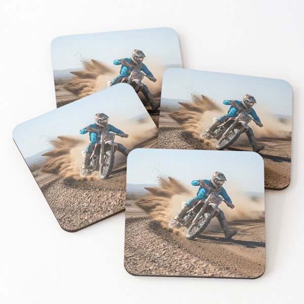 Item preview, A motocross racer taking a tight corner in the desert designed and sold by homydesign.