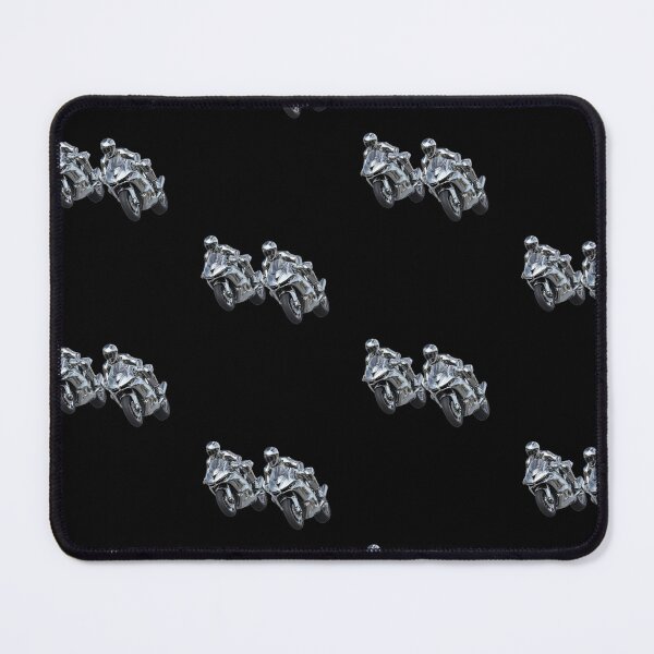 Item preview, Two motorbike riders turning in a race curve_15_Metallic paint_side view designed and sold by Aariq.