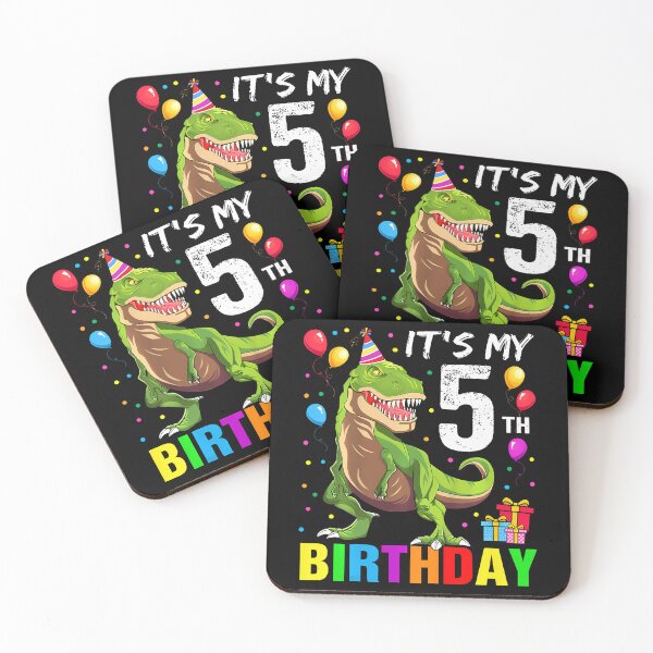 Artikelvorschau, Kinder, ich hab 5 Geburtstag! Alles Gute zum 5. Geburtstag, T-Rex-Shirt! entworfen und verkauft von TysonLangosh.