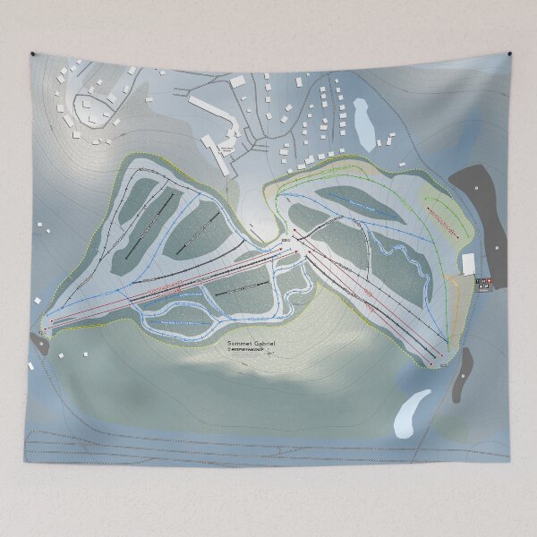 Artikelvorschau, Sommet Gabriel Resort Trail Map entworfen und verkauft von Mapsynergy.
