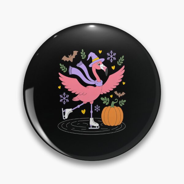 Item preview, Halloween Flamingo Ice Skating Autumn Party designed and sold by Sandrhaus.