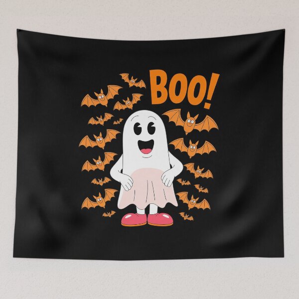 Item preview, Halloween Flamingo Boo Ghost Costume Bats designed and sold by Sandrhaus.