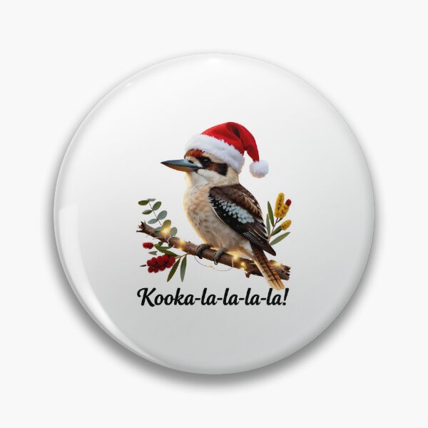 Item preview, xmas kookaburra Festive Christmas Kookaburra on Eucalyptus Branch – Kooka-la-la-la-la designed and sold by Uglyandcute.