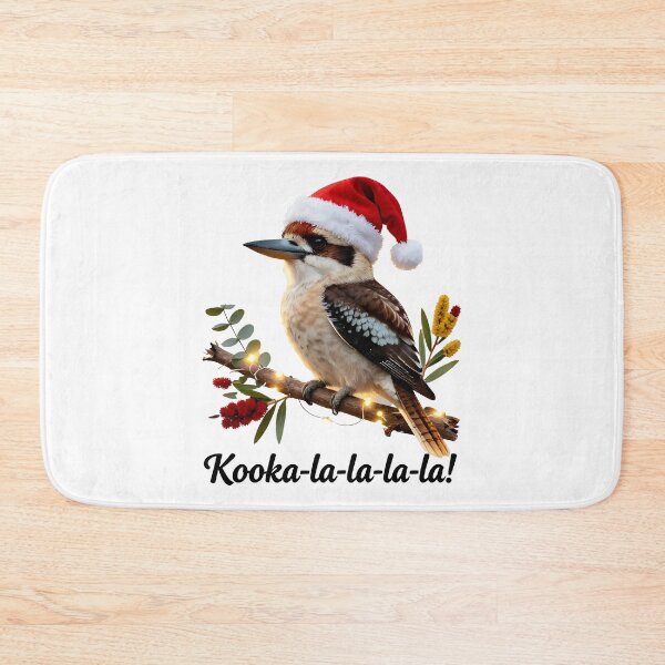 Item preview, xmas kookaburra Festive Christmas Kookaburra on Eucalyptus Branch – Kooka-la-la-la-la designed and sold by Uglyandcute.