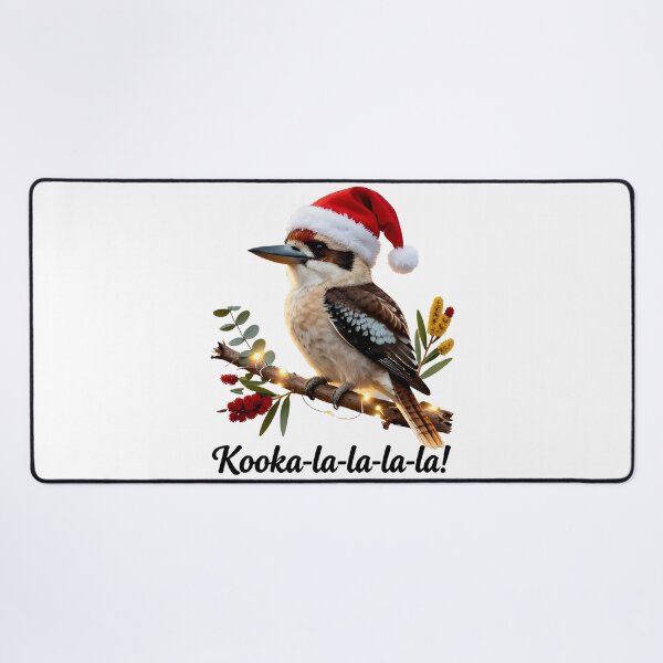 Item preview, xmas kookaburra Festive Christmas Kookaburra on Eucalyptus Branch – Kooka-la-la-la-la designed and sold by Uglyandcute.