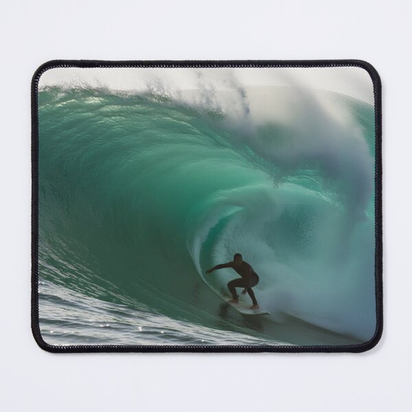 Item preview, Surfer Riding Inside a Massive Emerald Tube Wave designed and sold by homydesign.