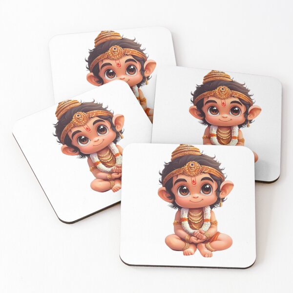 Item preview, Cute Baby Hanuman in Lotus Pose  designed and sold by PranaProjectDesigns.