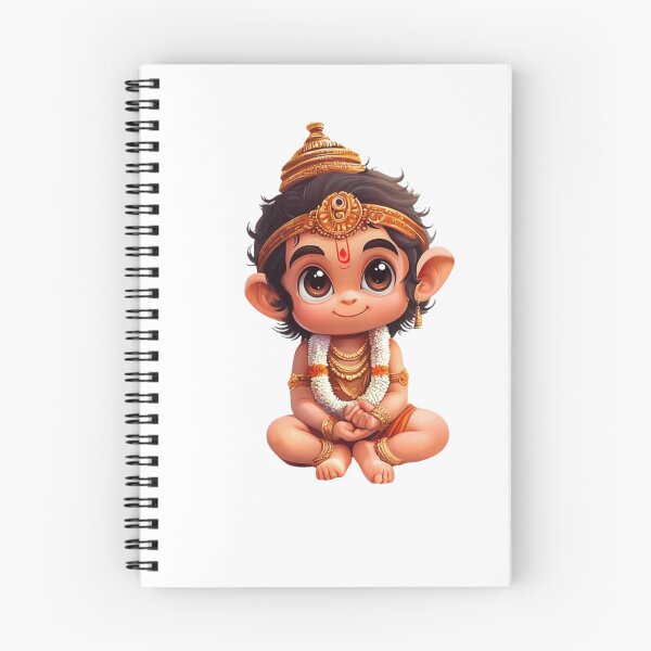 Item preview, Cute Baby Hanuman in Lotus Pose  designed and sold by PranaProjectDesigns.