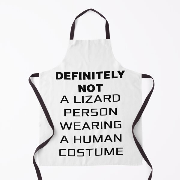 Item preview, Funny Nerdy Definitely Not a Lizard Person Wearing a Human Costume Black Text designed and sold by MathWare MathClips.
