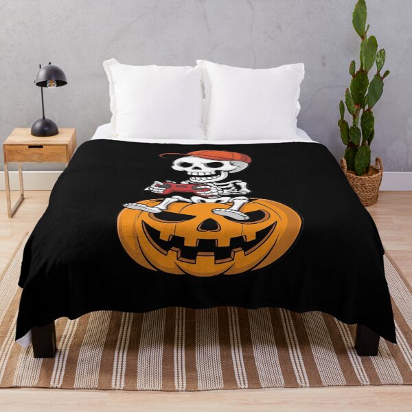 Item preview, Halloween Gamer Skeleton Pumpkin Video Gaming Boys Men Kids designed and sold by Sandrhaus.