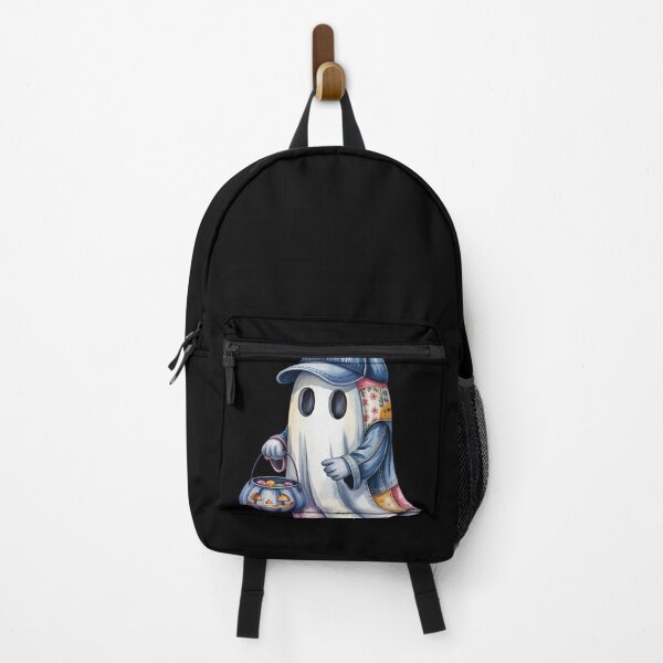 Artikelvorschau, Halloween-Geisterjunge, blauer Jeans-Patch-Print, Preppy entworfen und verkauft von Sandrhaus.