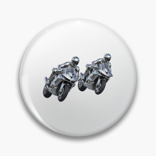 Item preview, Two motorbike riders turning in a race curve_16_Metallic paint designed and sold by Aariq.