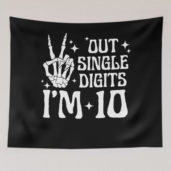 Item preview, Peace Out Single Digits I'M 10 Birthday Skeleton Girls Boys designed and sold by TysonLangosh.