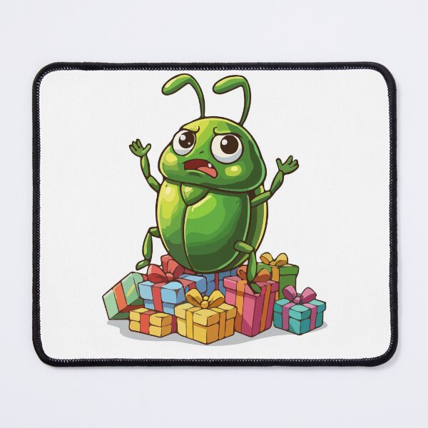 Item preview, Christmas beetle - festive christmas aussie beetle - christmas beetle taking all santa gifts for themselves designed and sold by Prtina.
