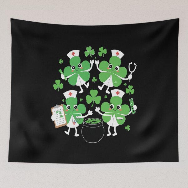 Item preview, St Patricks Day Shamrock Nurses designed and sold by Moxizz.
