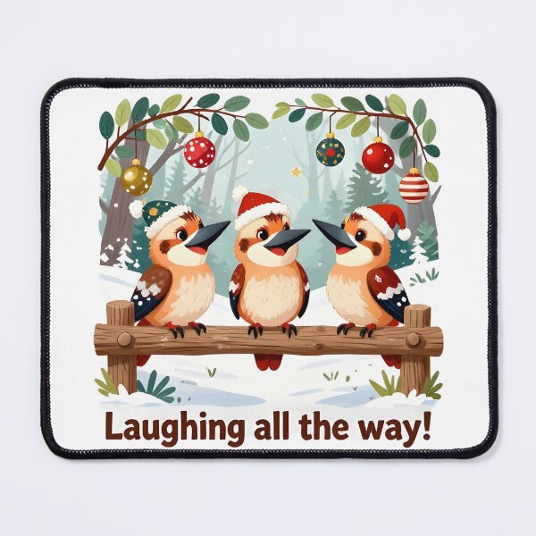 Item preview, xmas kookaburra Cute Christmas Kookaburra Choir – Laughing All the Way designed and sold by Uglyandcute.
