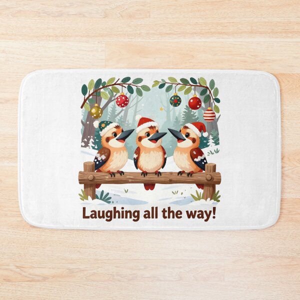 Item preview, xmas kookaburra Cute Christmas Kookaburra Choir – Laughing All the Way designed and sold by Uglyandcute.