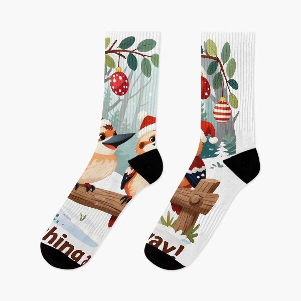 Item preview, xmas kookaburra Cute Christmas Kookaburra Choir – Laughing All the Way designed and sold by Uglyandcute.