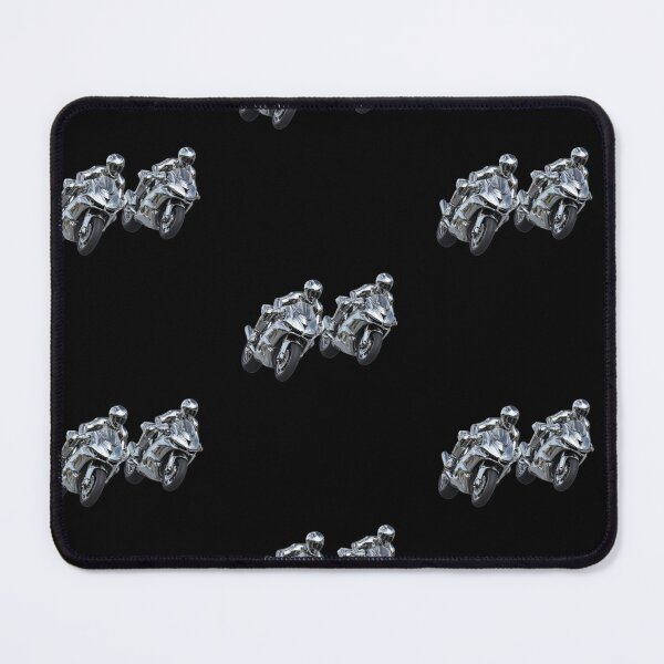 Item preview, Two motorbike riders turning in a race curve_16_Metallic paint_side view designed and sold by Aariq.