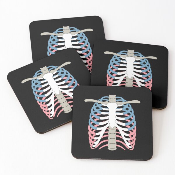 Item preview, Transgender Pride Rib Cage LGBT Skeleton designed and sold by Moxizz.