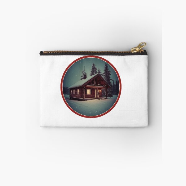 Item preview, Cozy Cabin in Snow T-Shirt | Winter Night Lodge Circle Design designed and sold by YASboutik.