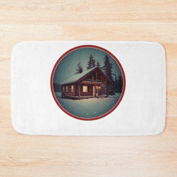 Item preview, Cozy Cabin in Snow T-Shirt | Winter Night Lodge Circle Design designed and sold by YASboutik.