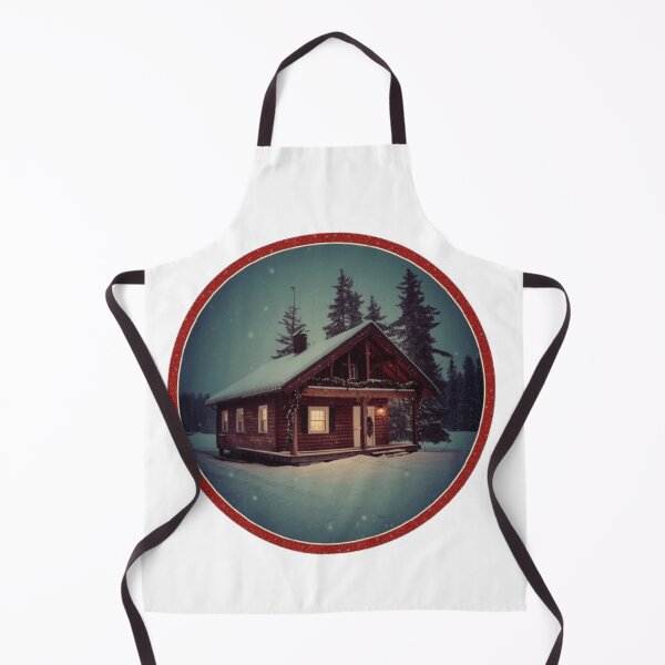 Item preview, Cozy Cabin in Snow T-Shirt | Winter Night Lodge Circle Design designed and sold by YASboutik.