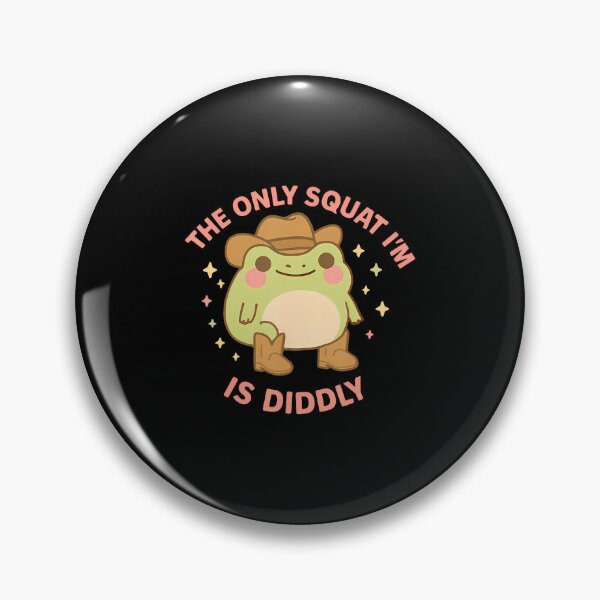 Item preview, The Only Squat I'M Doin's Diddly Cute Cowboy Frog designed and sold by RuthSheila.