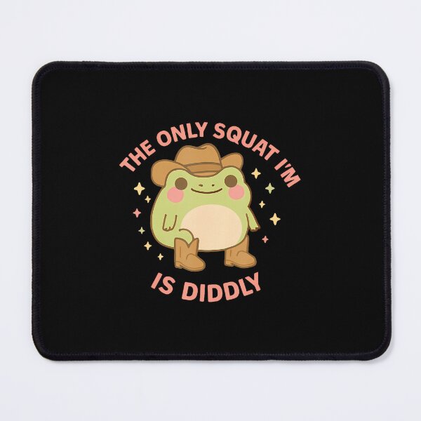 Item preview, The Only Squat I'M Doin's Diddly Cute Cowboy Frog designed and sold by RuthSheila.