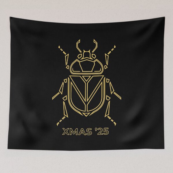 Item preview, Christmas beetle - festive christmas golden outlined aussie beetle  designed and sold by Prtina.