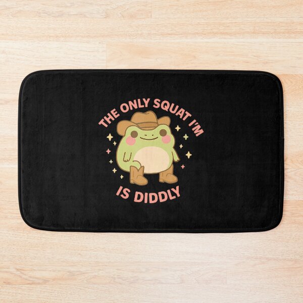 Item preview, The Only Squat I'M Doin's Diddly Cute Cowboy Frog designed and sold by RuthSheila.