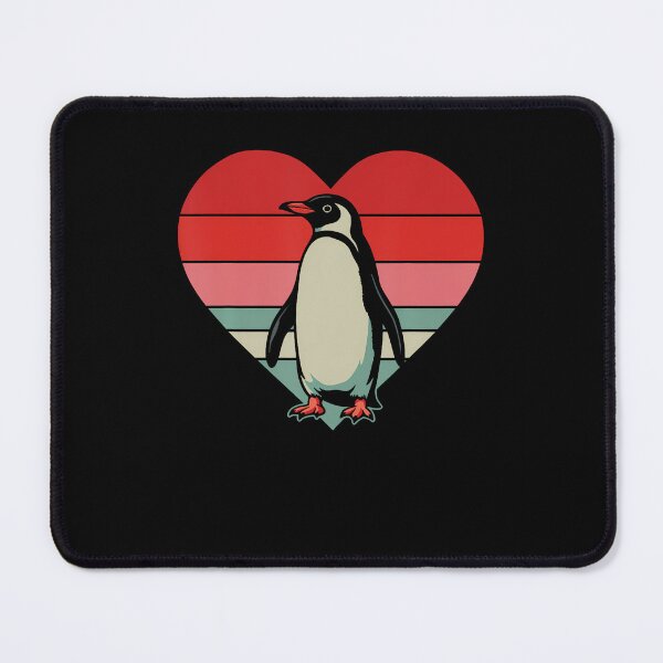 Item preview, Retro Heart Penguin Vintage Valentine designed and sold by BeverlyBrenda.