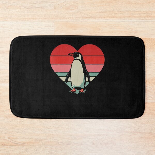 Item preview, Retro Heart Penguin Vintage Valentine designed and sold by BeverlyBrenda.