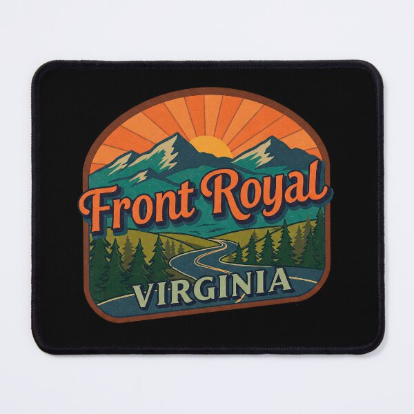 Item preview, Front Royal Virginia Retro Vintage Sticker - Mountain Sunset & Winding Road Design designed and sold by Mandeville Photography.