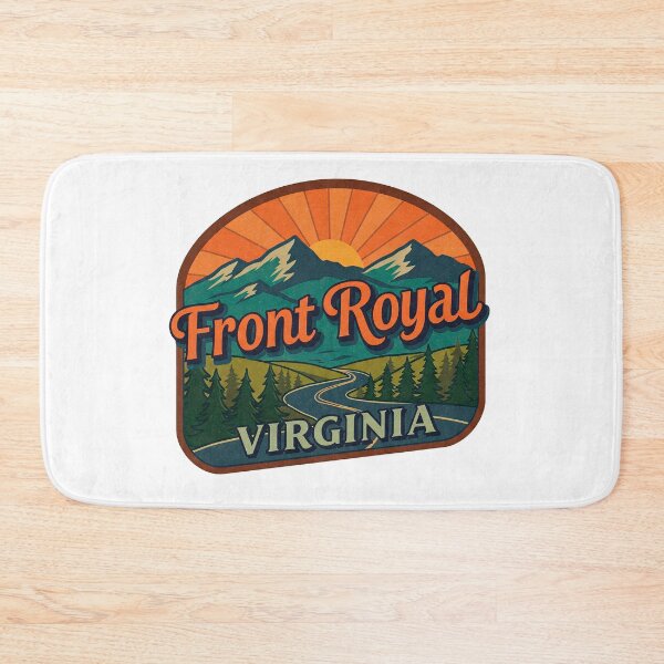 Item preview, Front Royal Virginia Retro Vintage Sticker - Mountain Sunset & Winding Road Design designed and sold by Mandeville Photography.