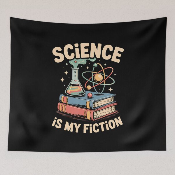 Item preview, Science Is My Fiction Retro Books Lab Nerdy Geek Reading designed and sold by DanielleTonia.