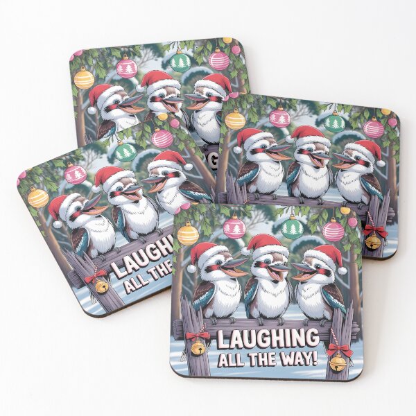 Item preview, xmas kookaburra Cute Christmas Kookaburra Choir – Laughing All the Way designed and sold by Uglyandcute.