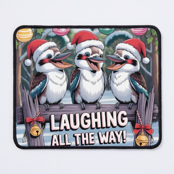 Item preview, xmas kookaburra Cute Christmas Kookaburra Choir – Laughing All the Way designed and sold by Uglyandcute.