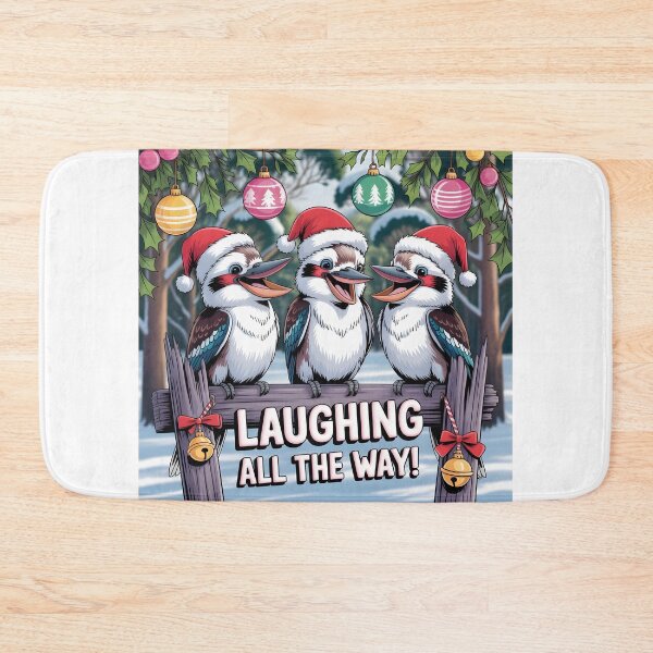 Item preview, xmas kookaburra Cute Christmas Kookaburra Choir – Laughing All the Way designed and sold by Uglyandcute.