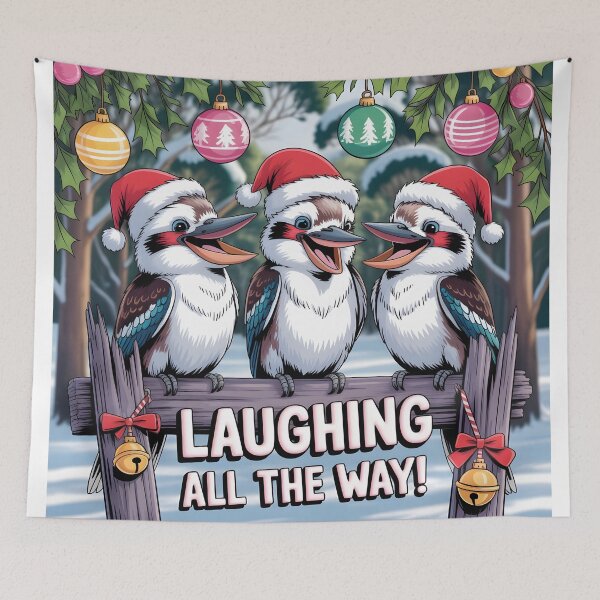 Item preview, xmas kookaburra Cute Christmas Kookaburra Choir – Laughing All the Way designed and sold by Uglyandcute.