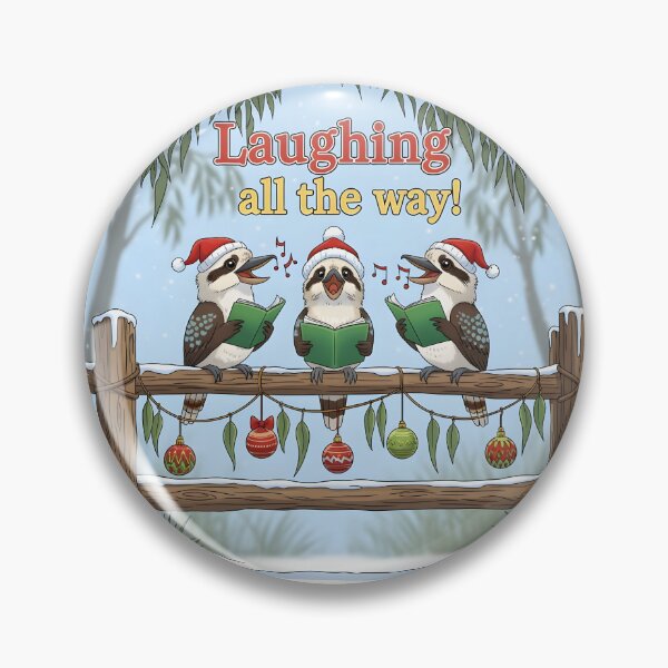 Item preview, xmas kookaburra Cute Christmas Kookaburra Choir – Laughing All the Way designed and sold by Uglyandcute.