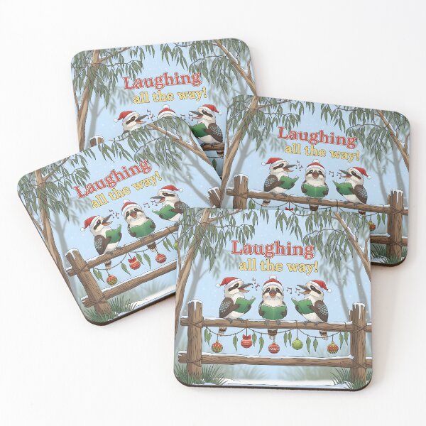 Item preview, xmas kookaburra Cute Christmas Kookaburra Choir – Laughing All the Way designed and sold by Uglyandcute.