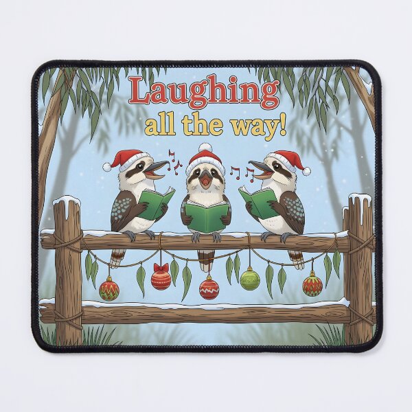 Item preview, xmas kookaburra Cute Christmas Kookaburra Choir – Laughing All the Way designed and sold by Uglyandcute.