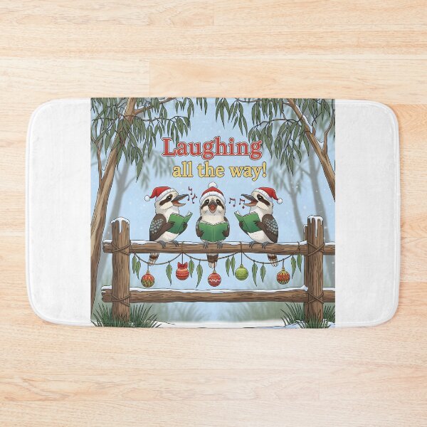 Item preview, xmas kookaburra Cute Christmas Kookaburra Choir – Laughing All the Way designed and sold by Uglyandcute.